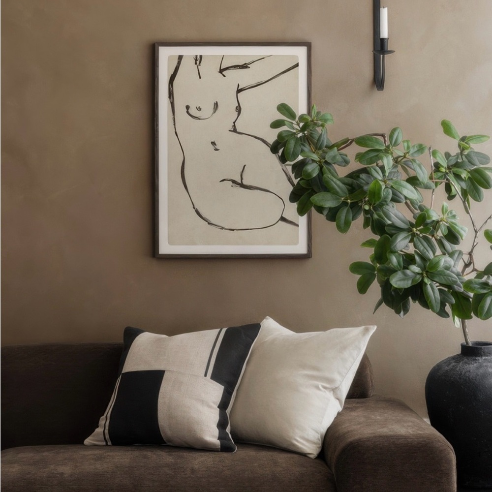 DESENIO Body Impression Print with Solid Wood Black Picture Frame, 8" X 12" in